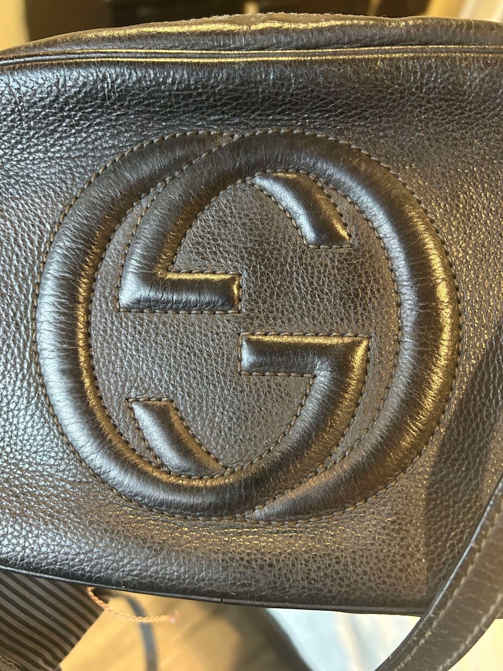 Gucci Black Leather Soho Disco Crossbody with Tassel - Picture 9 of 9